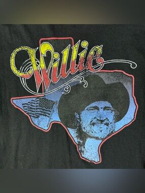 Willie Nelson T-Shirt Size S/M Fits Medium Best Country Concert Tour Tee Zion